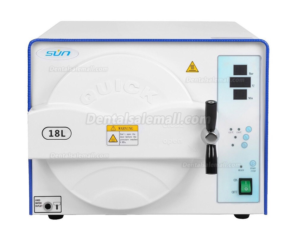 18L / 23L Sun Dental Autoclave Steam Sterilizer Class N High Temperature High Pressure