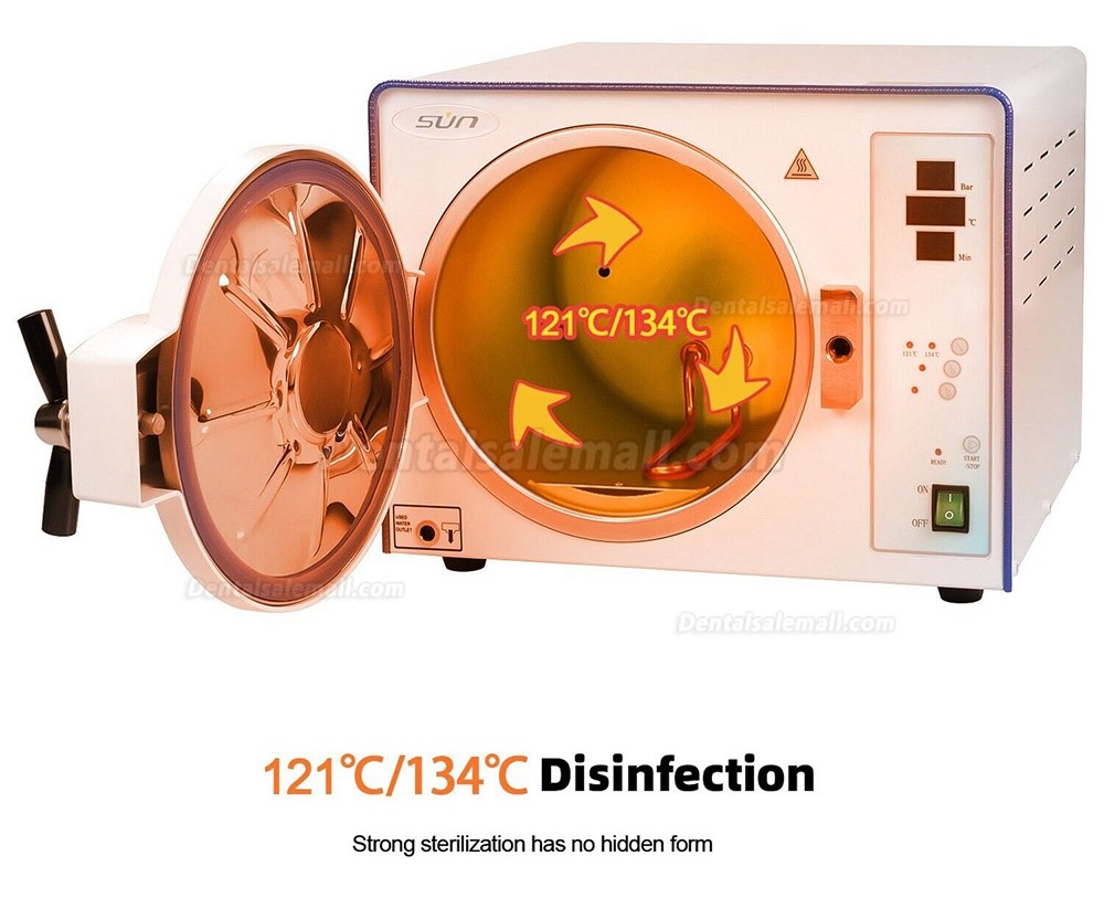 18L / 23L Sun Dental Autoclave Steam Sterilizer Class N High Temperature High Pressure