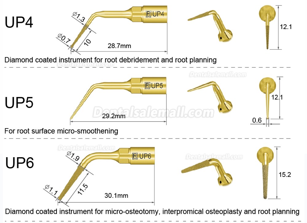 1Pcs Dental Piezosurgery Surgery Tips UP1 UP2 UP3 UP4 UP5 UP6 UP7/8 for Bone Cutting Sinus liftingfor Mectron Woodpecker Silfradent