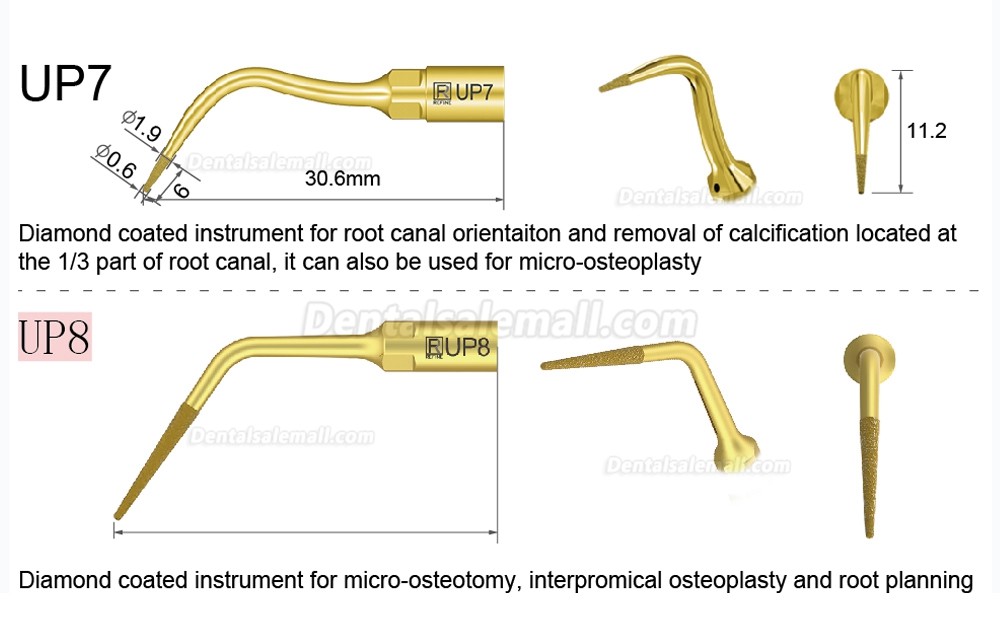 1Pcs Dental Piezosurgery Surgery Tips UP1 UP2 UP3 UP4 UP5 UP6 UP7/8 for Bone Cutting Sinus liftingfor Mectron Woodpecker Silfradent