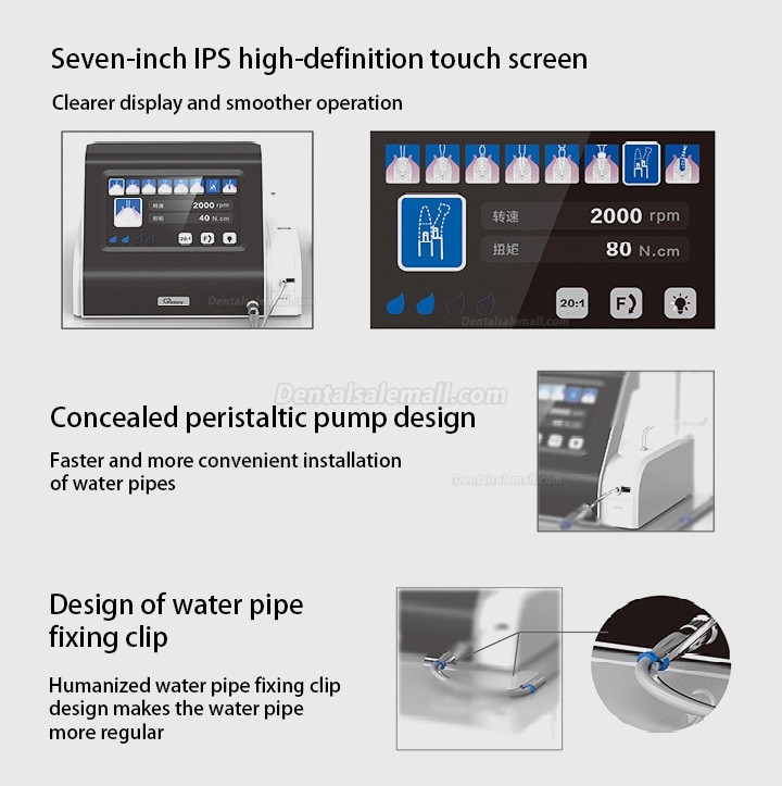 Upgraded Victory Dental Implant Motor System with 20:1 Contra Angle Fiber Optic Handpiece