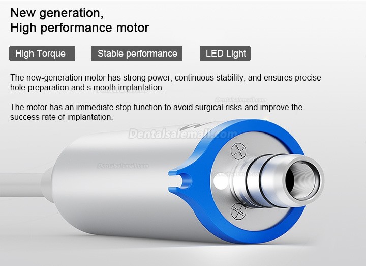 Upgraded Victory Dental Implant Motor System with 20:1 Contra Angle Fiber Optic Handpiece