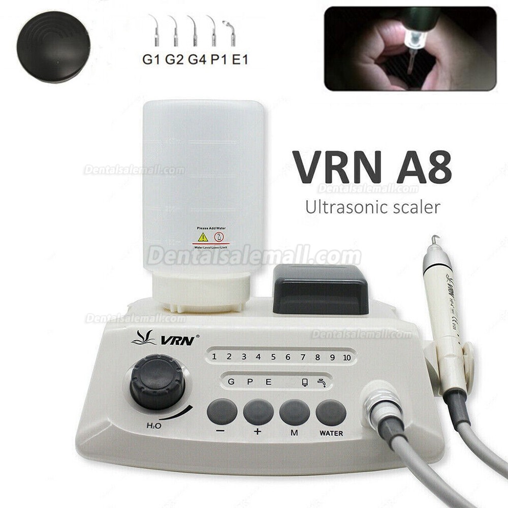 VRN® A8 Ultrasonic Scaler Wireless Control Auto-water Supply LED EMS Compatible